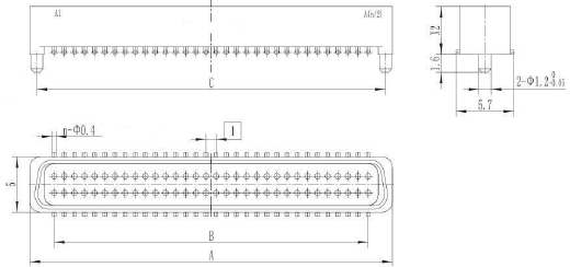 HSI-nZK Receptacle Outline Dimensions
